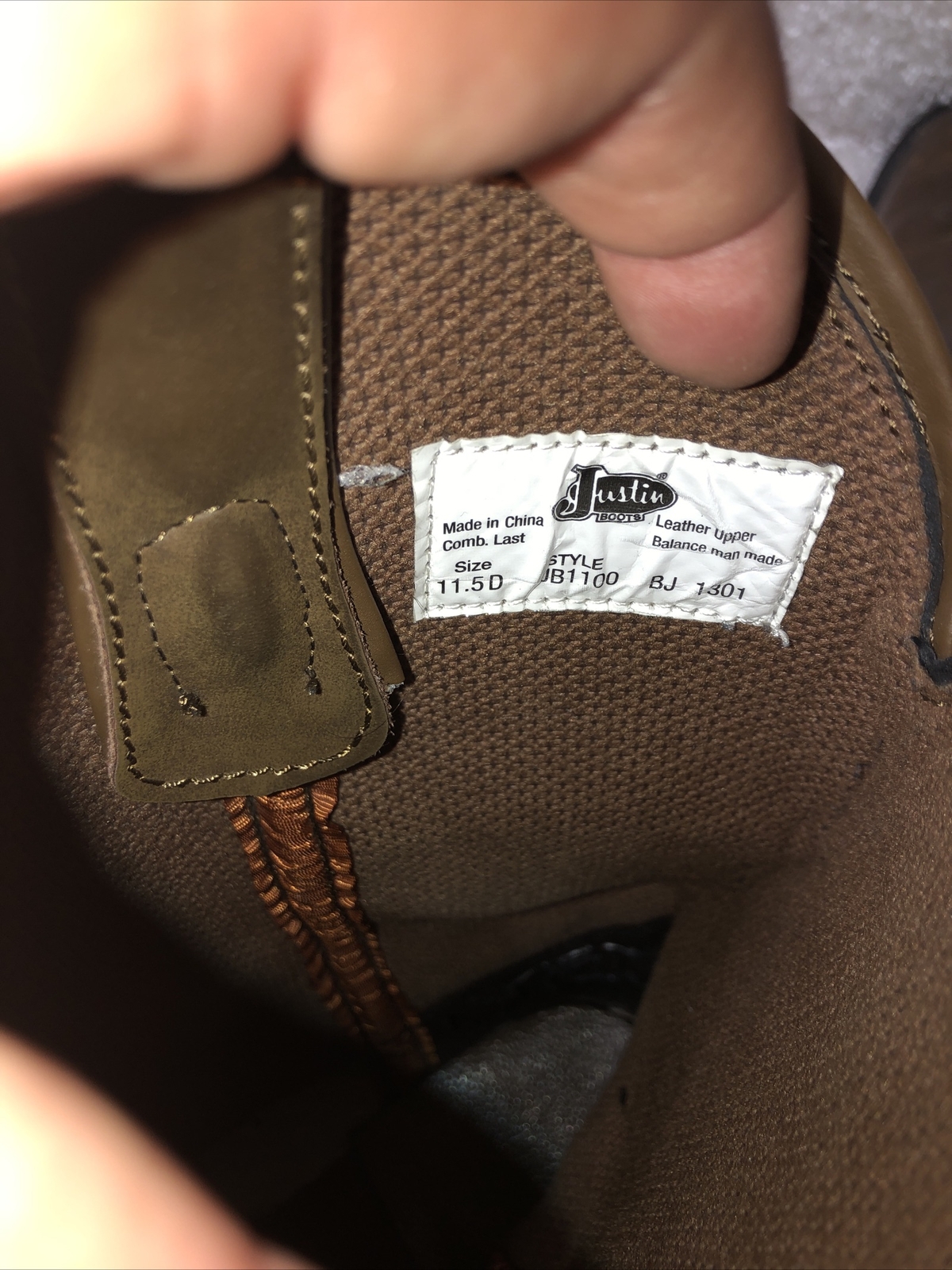 Justin Farm & Ranch JB1100 men's western boots 10.5 … Gem