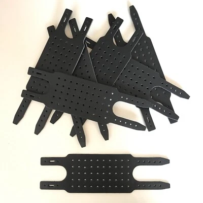 HERITAGE & CO. LTD 10 x SCHWARZ Leder ARMBAND ROHLINGE 10,1/4"x3" breit Punks Nieten Spikes