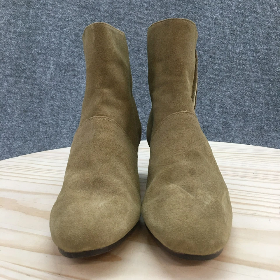 Botas Banana Republic para mujer 5,5 M Lydia verde gamuza tacón cremallera lateral borlas Foto 4 de 4