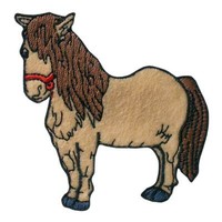 ♥AufbüGler♥BüGelmotiv♥Applikation Patch♥Pferd-Pony Braun ♥AufnäHer ♥Neu♥