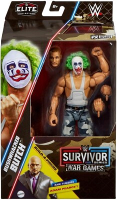 WWE Butch Bushwhacker Doink Clown Survivor Serie Mattel Elite Wrestling Figur