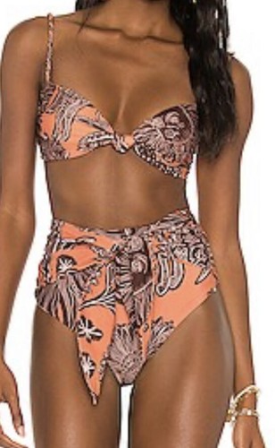 Johanna Ortiz 2 Entre Palmas Bikini Punch Tribu De Verano Hibiscus NWT Size XS - Picture 5 of 11