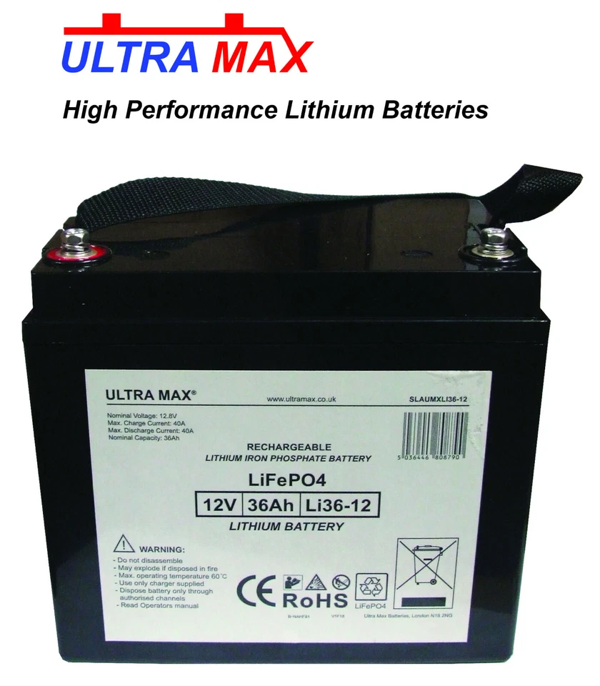 New Holland L784 12V 36Ah Industrial Replacement LITHIUM LiFePO4 Li-PO4 Battery