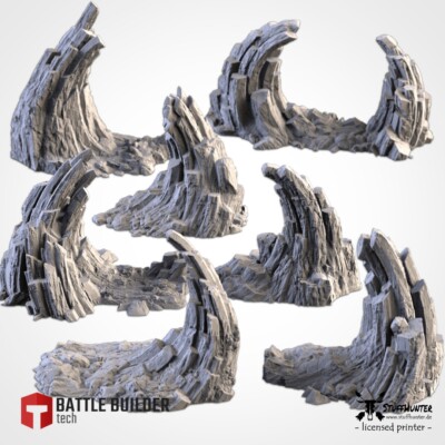 Tabletop Terrain Gelände - Rocky Planet - Felsen Berge Hügel Landschaft 