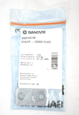 Sandvik Stauff Cover Plate BQ00153190 Standard Series Replacement Genuine OEM
