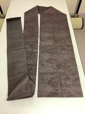 Japanese Vintage Kimono Nagoya Obi silk black tradition embroidery 130.7x11.8in