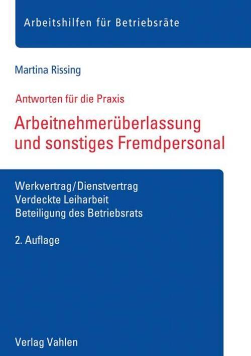 Arbeitnehmerüberlassung Und Sonstiges Fremdpersonal, Martina Rissing