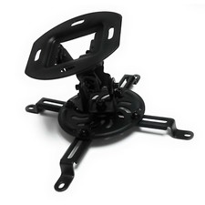 Universal Projector Mount Sloped Vaulted Ceiling Bracket Tilt 360 Swivel Black