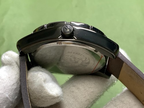 DIESEL Solo Tempo DZ1598 Brown Leather Strap with Blue Bottom Men's Quartz Watch - Picture 9 of 18