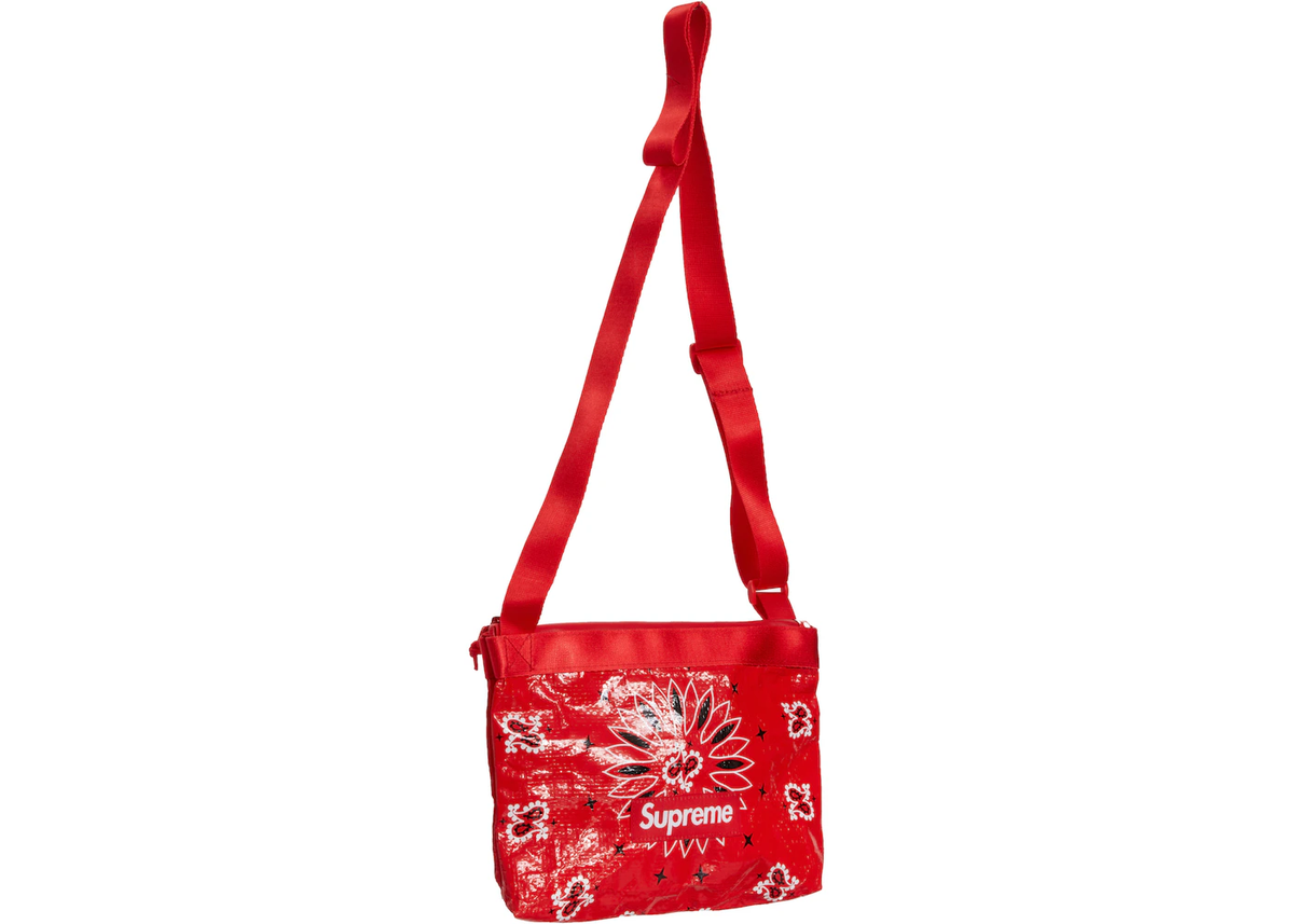 Supreme Bandana Tarp Side Bag Red Unisex SS21 New | eBay