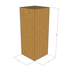 25 8x8x20 Kraft Brown Corrugated Shipping Boxes 32 ECT Single-Wall New