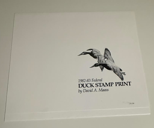 David Maass 1982-83 FEDERAL DUCK S/N Print/stamp/folder/Flat ship - Picture 2 of 2