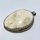 Tibetan Shell Repoussé Pendant