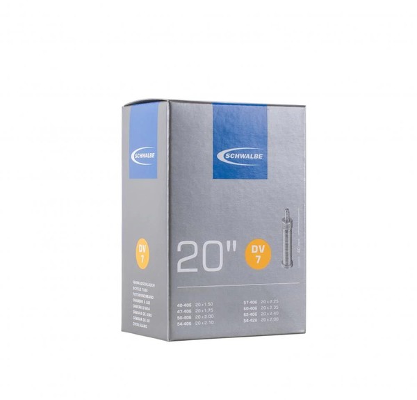 "Schwalbe Schlauch DV7, 20X1.50-2.50\" (40/62-406), 20 Zoll, Dv 40Mm, Robuster ..."-image