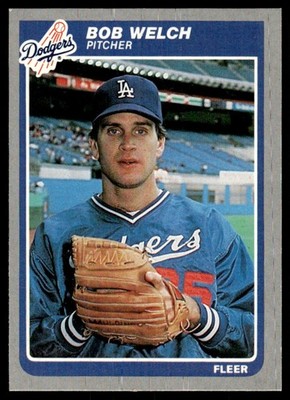 1985 Fleer Bob Welch Los Angeles Dodgers #388