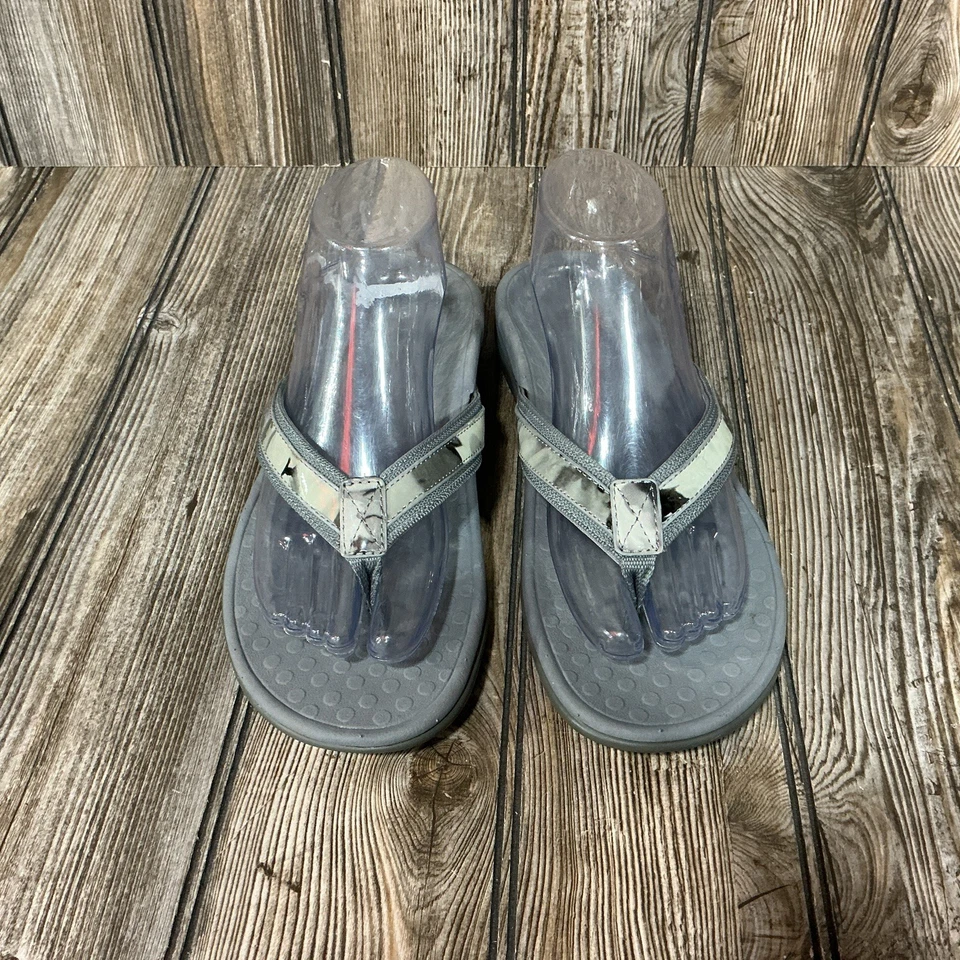 Chanclas Vionic Tide II Sandalia Puntera Gris Camuflaje Talla 9 EE. UU. Foto 2 de 4