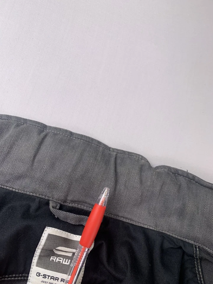 GSTAR Outdoor Jacket Mens Denim Military Style Cotton Blend Gray Medium Slim Fit - Image 2 of 4