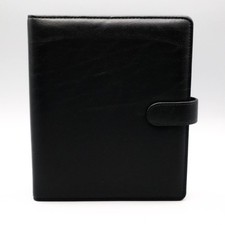Rolodex Black Leather 3-Ring Personal Organizer RO900 Executive Folio Planner
