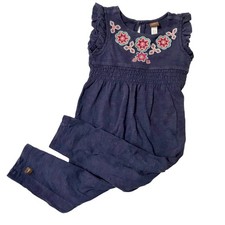 Tea Collection Martha Berry Embroidered Romper Size 24m