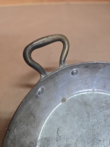 Vintage Copper Pan w/ Brass Handles; 4.75" - Picture 3 of 7