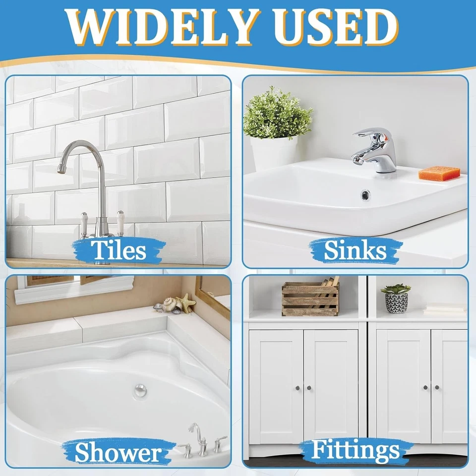 Email Reparatur Lack, Badewannenlack Weiß, Hochglanz lackstift Badezimmer Repara - Bild 3 von 4