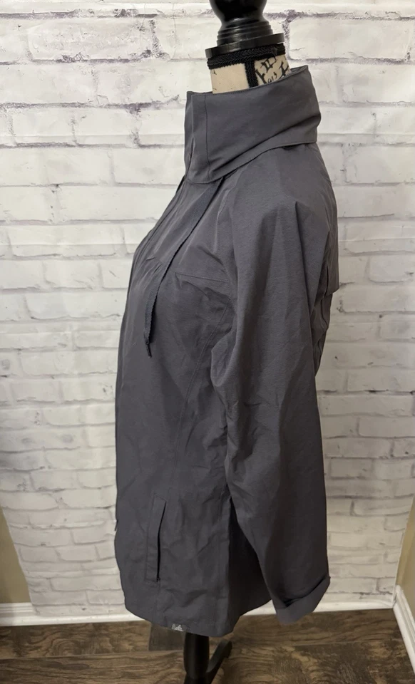 Chaqueta de Lluvia PrAna Eliza Impermeable Talla Med Gris Falta Cinturón Descatalogada Foto 3 de 4