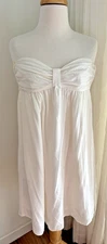 Zimmerman White Strapless Dresss - Stunning Silk - Size 0 - Pockets - Boning