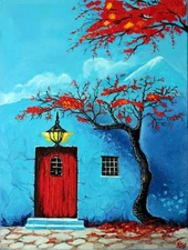 Original Oil Painting "Home Under the Roof of the Sky" Art by Ukrainian Artist