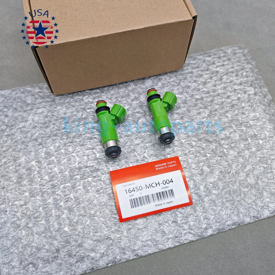 NEW Set of 2 Fuel Injectors for Honda VTX1800 2002-2008 16450-MCH-004 USA - Изображение 2 из 4