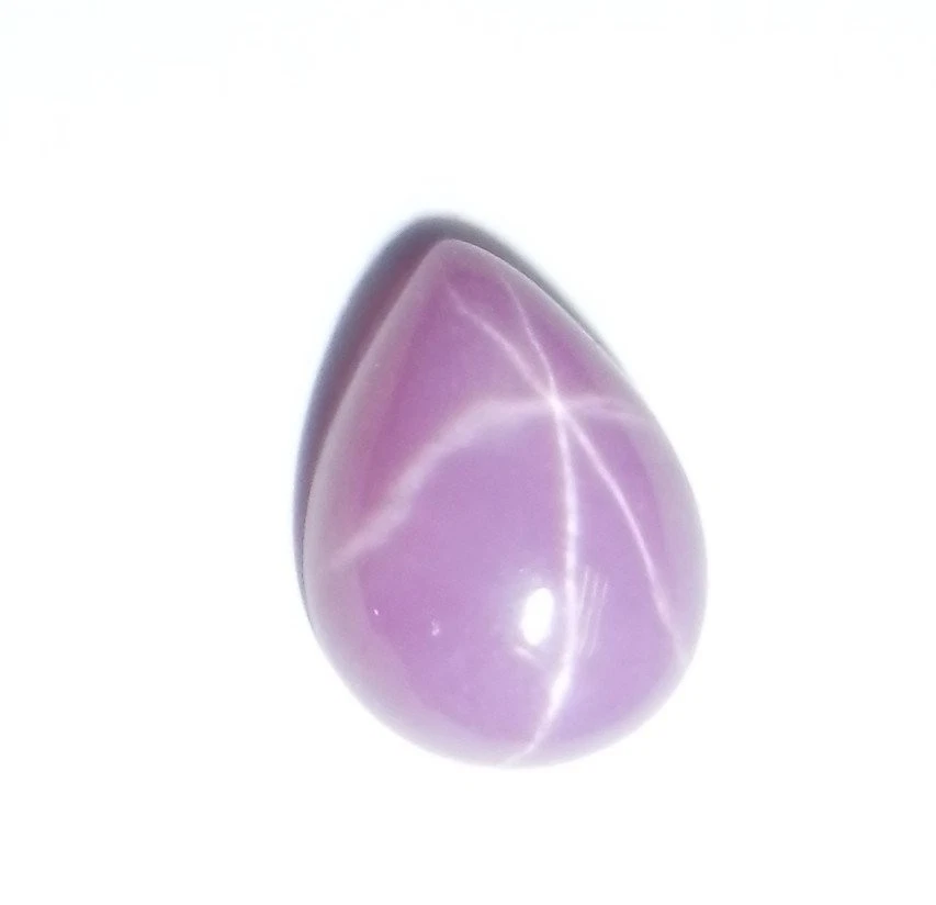 Opaque Star Ruby Pear 8x6 mm Cabochon 6 Rayed Lab-created Stone 5 pieces Lot - Image 4 of 4