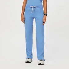 Figs Kade Cargo Scrub Pants in Ceil Blue, Size Small