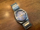 Vintage Seiko Men's Watch ,4004 Quartz Blue Dial Day Date SQ 0903 8029