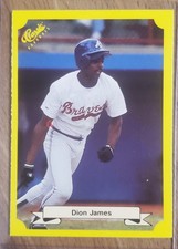 Dion James 1987 Classic Update Yellow/Green Backs #144 Atlanta Braves