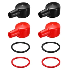 Battery Terminal Cover, 4 Pcs Battery Black Red L15-43-70mm
