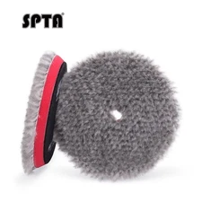 SPTA 1Pc 3/5/6 inch T120 Gray Heavy Cut Long Wool Polishing Buffing Pad