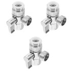 3pcs Faucet Adapter 1 In 2 Out Washing Machine Hose Splitter Faucet Diverter