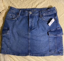 NWT Old Navy Jean Cargo Skirt Sz 8