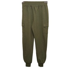 Ruby Ribbon Women Slub Knit Cargo Joggers Pant Olive Green Size S Comfort Lounge