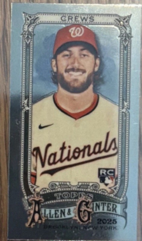 Topps Allen & Ginter Chrome Dylan Crews #120 Mini Rookie Washington Nationals