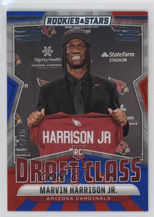 Marvin Harrison Jr. Panini Rookies & Stars Draft Class #DCMHJ Red and Blue