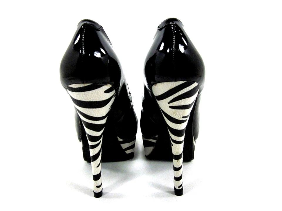 LUICHINY WOMEN'S WISP PER, BLACK/ZEBRA, US SIZE 5.5, MEDIUM, NEW/DEFECT W/O BOX - Image 3 of 4