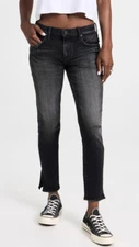 MOUSSY VINTAGE Redlands Black Mid Rise Straight Leg Ankle Jeans Size 28