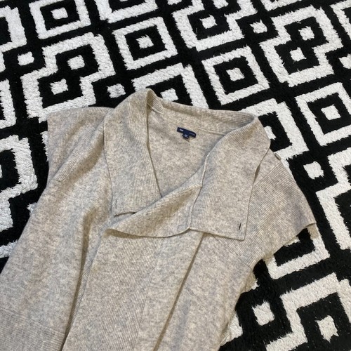 Vintage Gap Women's Gray Wool Regular Fit Cardigan Sweater Size M Y2K 90s Oldmon - Picture 5 of 14