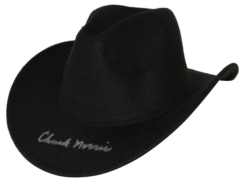定価27,500円 ブラックサイン ホースレザー ハラコ ベレー帽 sizeM Chuck Norris Autographed/Signed Texas Ranger Black Cowboys Hat JSA