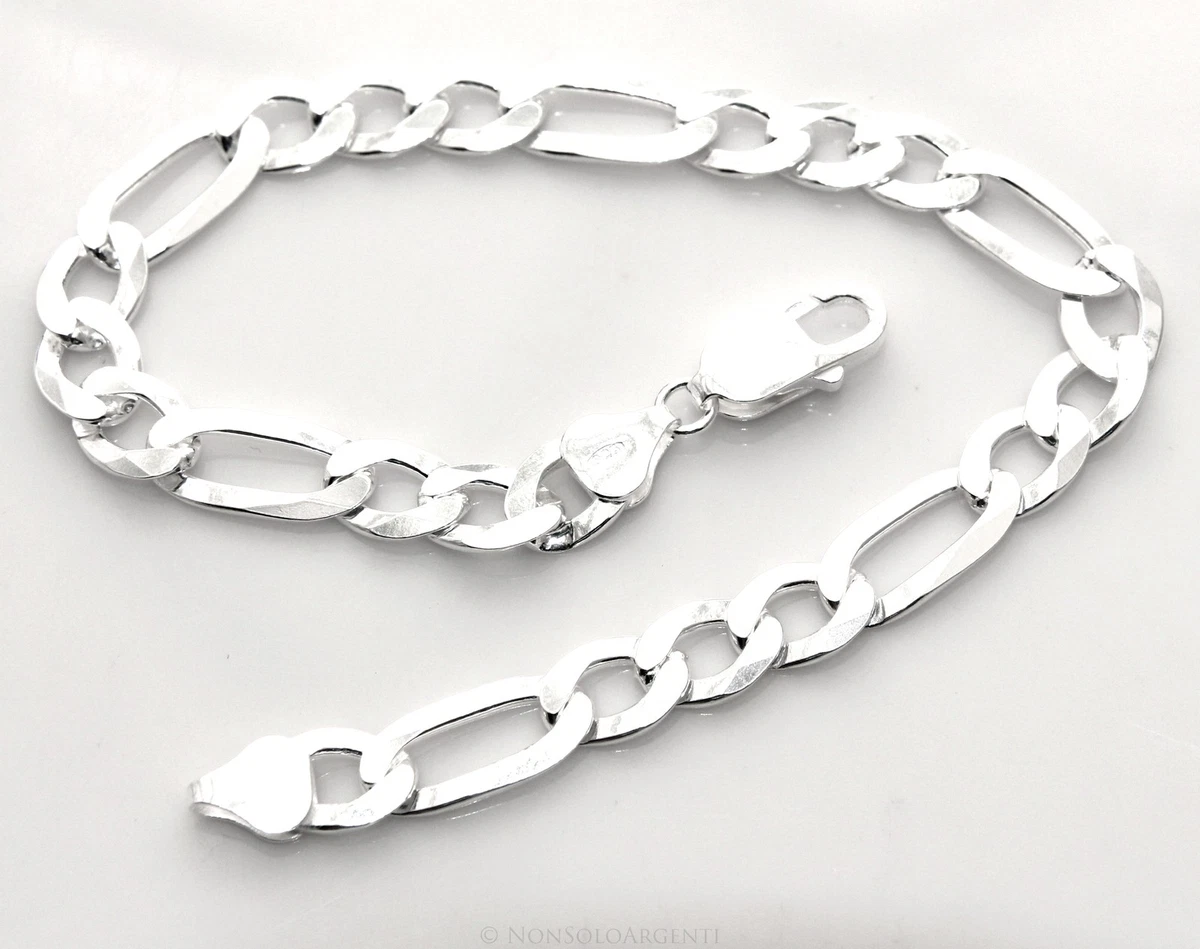 Bracciale Settimanale JONCS In Argento 925 Massiccio Rodiato - Gioiello Uomo E Donna 6,5 Mm - Catena Intrecciata Con Certificato