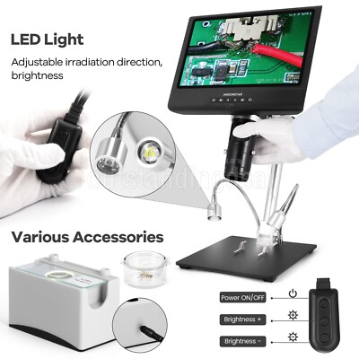 Andonstar AD249-M 10'' LCD Screen Digital Microscope for Electronics Repairing SZ