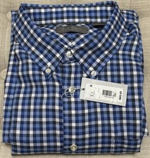NWT Daniel Cremieux size XL blue plaid long sleeve button up shirt mens 89