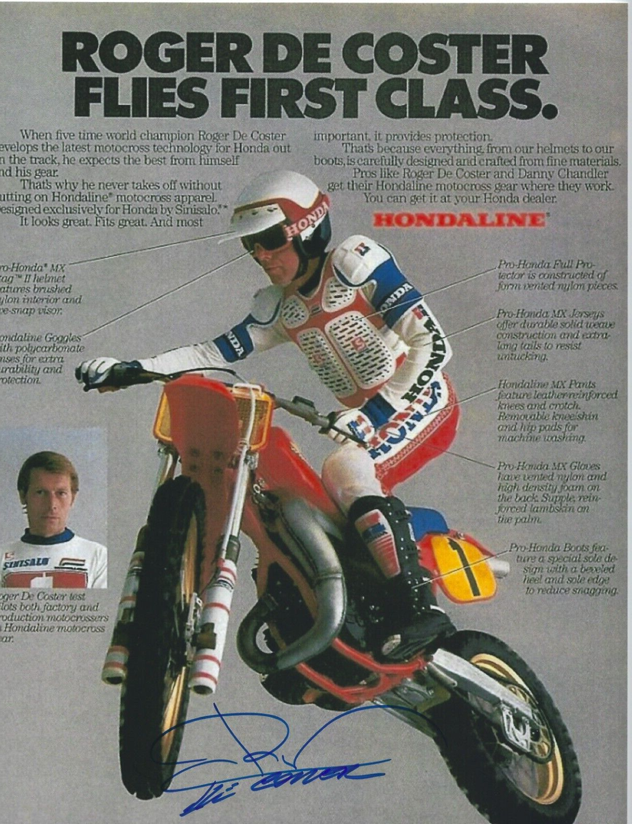 ROGER DECOSTER Signed x 11 Photo MOTOCROSS Racing AMA Legend