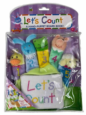 Let's Count Hand Puppet Board Book Scholastic Cute Baby Nursery Rhymes 2006 NEW