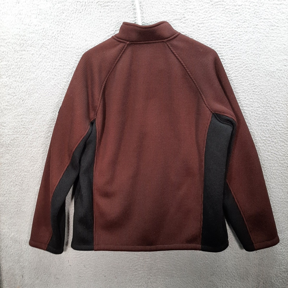 ZeroXposur ZXBLK Jacket Adult Large Maroon Black Cable Knit ZeroXposur ZXBLK Jacket Adult Large Maroon Black Cable Knit